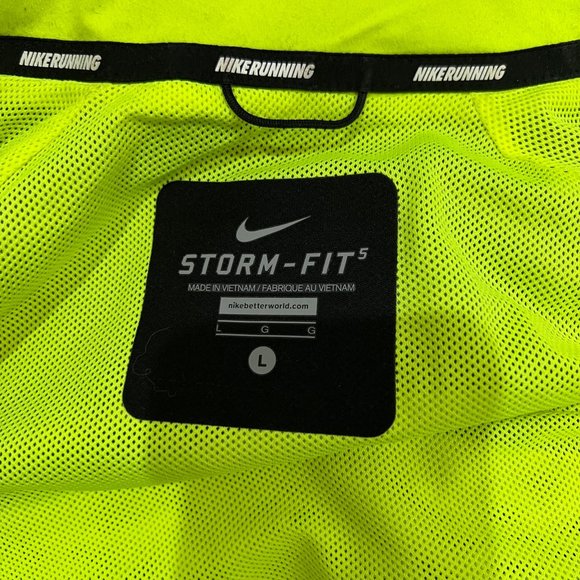 Nike Men's Vapor 5 World Record Running Jacket Large Black And Volt 465389-010 - Picture 7 of 10